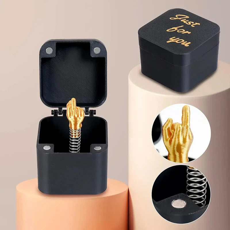 Christmas Prank Gift Middle Finger In Box Funny Creative Out Of The Box Pop-up Middle Finger Gifts Box Prank Quirky Gift New