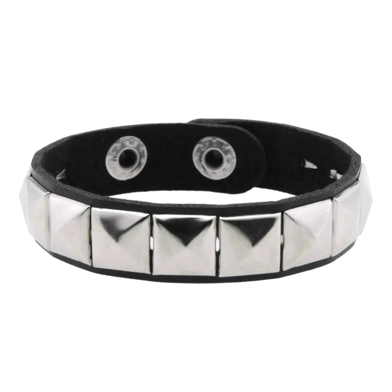 Punk Bracelets PU Leather Studded Bracelet Adjustable Goth Cuff Bracelet Gothic Rivet Buckle Wristband for Men Women Emo Jewelry