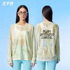 EVR Cycling Jersey Summer Casual Cycling Tops For Men and Women Long-sleeved T-shirt Quick-drying Road Bicycle Loose Cycling Top