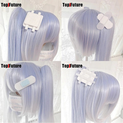 Y2K Girl Harajuku Gothic Lolita Sick Subculture Medical Series White Bandage Mesh Medical Band Aid Hair Clip Hairgrips Hairpin