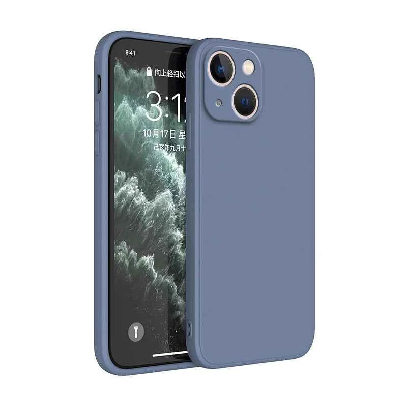 Square Square Liquid Silicone Phone Case for iPhone 14 Plus 11 12 13 14 Pro Max 12 13 mini Luxury Camera Protective Cover