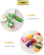Super Mario Bros Action Figure keychain Cute Cartoon Character Toy Doll Model Decoration Kid Birthday Gift