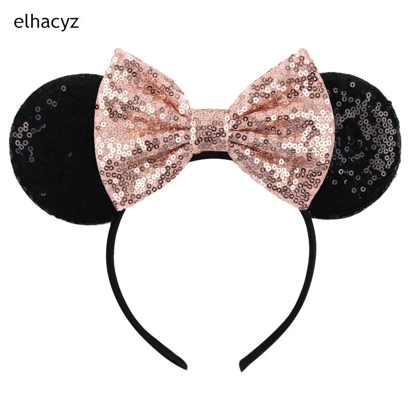 2026 Chic Embroidery Sequin Ears Headband Classical DOT Bow Hairband For Girls Women Party Head Wear Kids DIY Hair Accessories