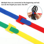 10pcs Releasable Cable Ties 15 20 25 30cm Mouse Earphone Wire Wrap Cable Organizer Nylon Hook Loop Strap Zip Bundle Bandage Tie