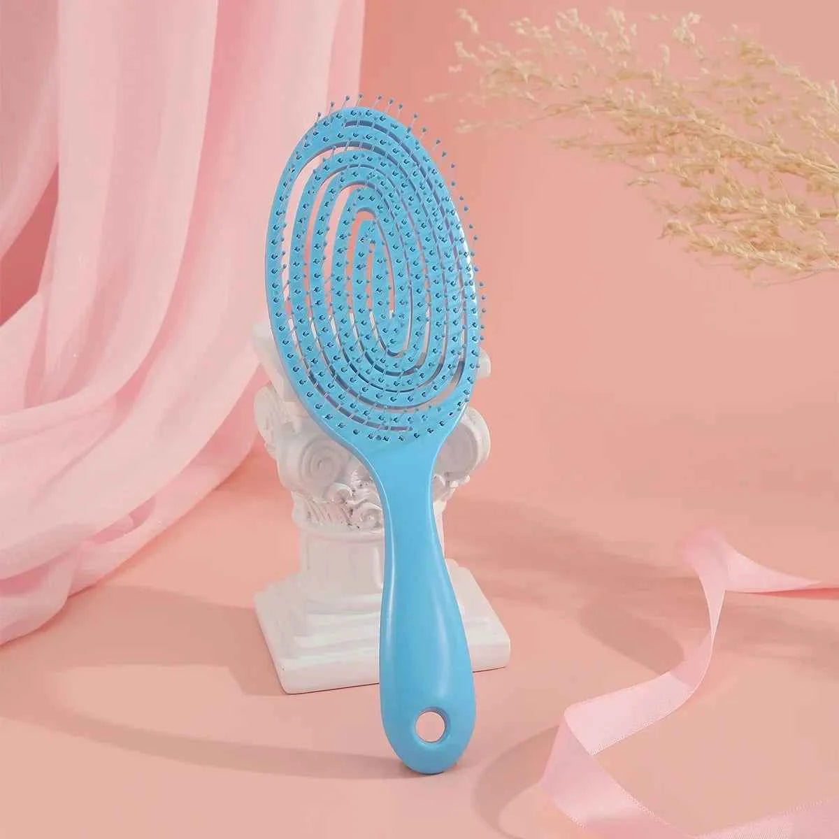 Relaxing Elastic Massage Comb Portable Hair Brush Massage Brush  Brushes Head Combs Scalp Massage Brush Wet And Wavy Bundl
