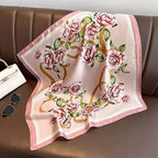70cm Hair Print Summer Silk Feeling Scarf For Women Fashion Neck Tie Hand Bag Foulard Wrist Kerchief Shawl Wraps Hajib