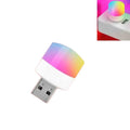100-10PCS Portable Mini Night Lights Colorful USB Plug Lamp Power Bank Charging LED Book Light Round Reading Eye Protection Lamp