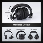 Oneodio Pro-C Bluetooth Wireless Headphones With Mic 110Hr Hi-Res Over Ear Bluetooth 5.2 Headset Earphone For Phone PC Sports