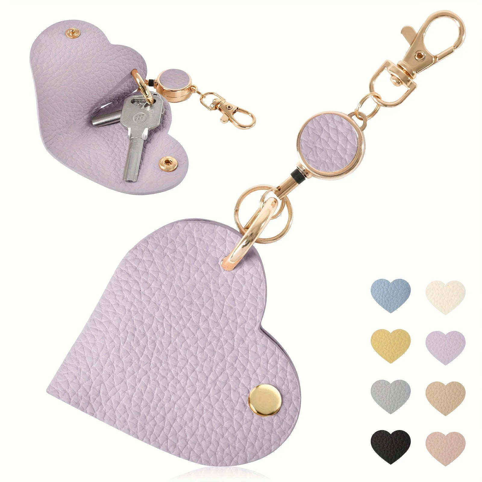 Heart Shaped Keychain with Retractable Buckle - The Perfect Accessory for Love and The Ideal Choice for Valentine's Day Gifts