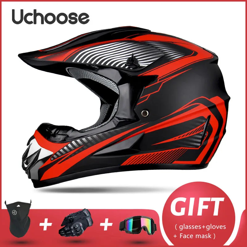 Free Gift For Adults Children Professional Off-road Helmet Motorcycle Helmet Downhill DOT Racing Motorcycle Motor Helmet