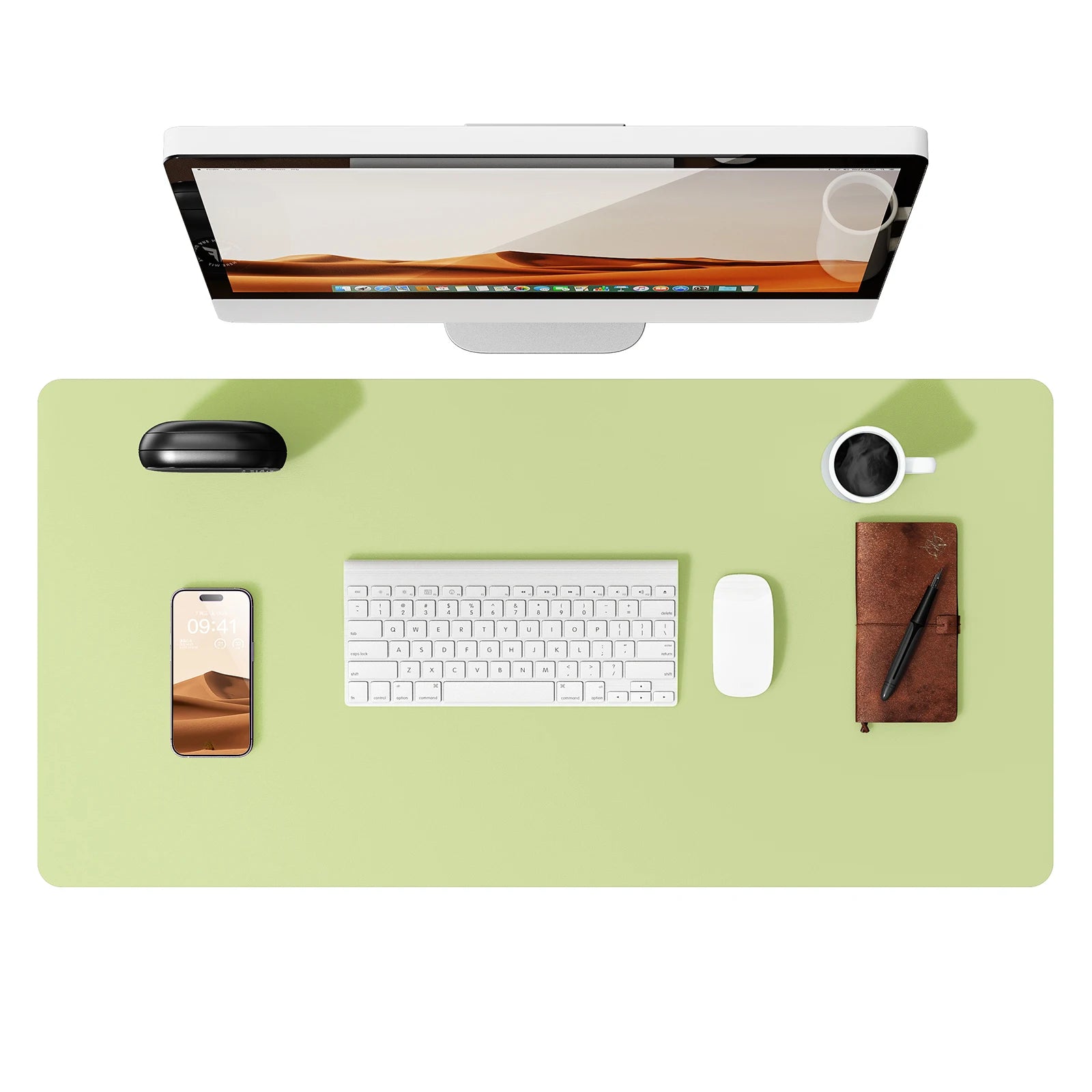 Large PU Leather Desk Pad – Non-Slip Office Mouse Pad & Desk Protector for Laptop, Keyboard, and Workstation