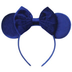 New Trendy Mouse Ears Headband 3.3"Velvet For Girls Soft Bow Hairband Halloween Festival Party Trip DIY Hair Accessories Gifts