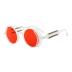 Retro Classic Steampunk Sunglasses UV400 Round Frame Design Colored Lenses Glasses Eyewear Gothic Men Women Sunglasses Steampunk