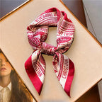 2024 Popular Square Shawls Luxury Sunscreen Satin Kerchief Four Seasons 90X90CM Silk Scarves Fashion Letter Headcloth Scarf Bag
