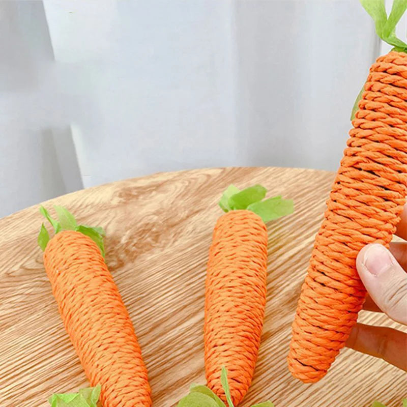 Sound Carrot Cat Toy | Teething & Anti-Bite Cuddle Stick for Cats