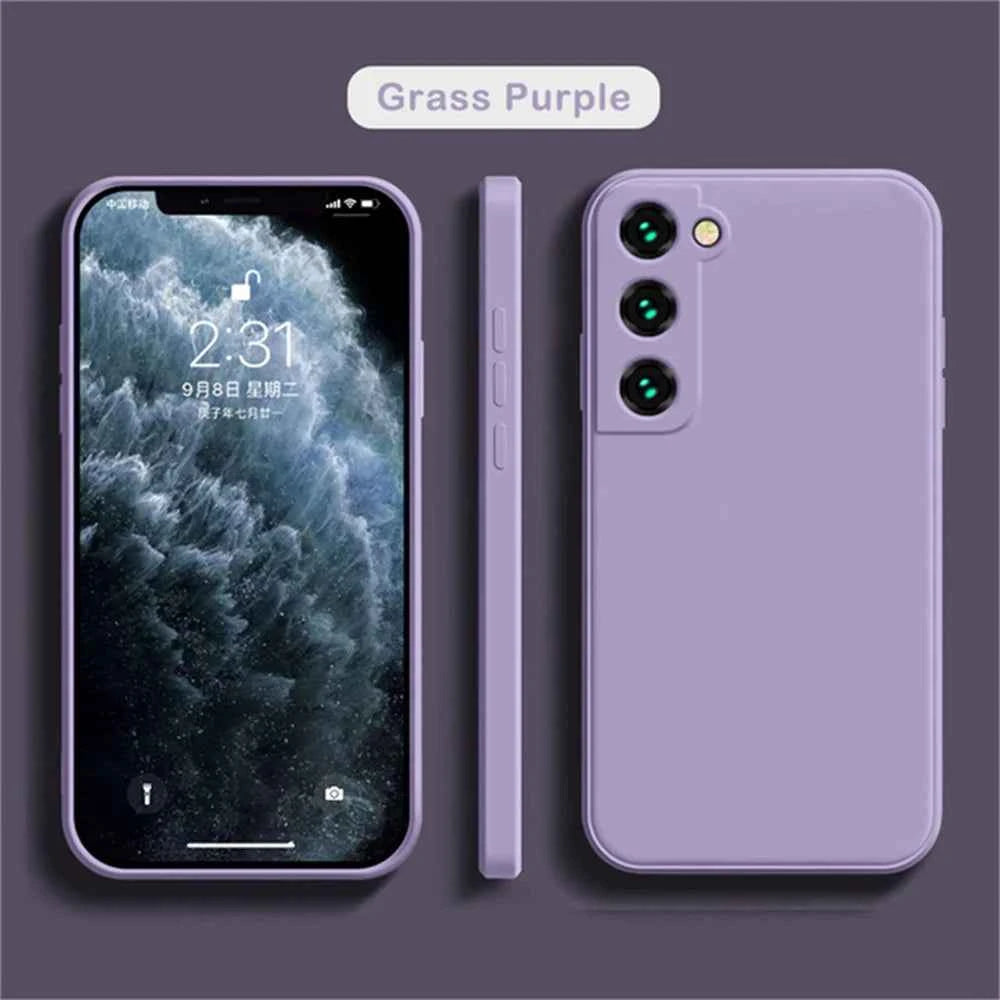 luxury Liquid Silicone Case for Samsung S25 S24 Galaxy S20 S21 S22 S23 FE Plus Note10 20 A52 A31 A41 A71 A51 A72 A70 A50 Coque