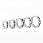 2PCS Stainless Steel Minimal Crystal Zirconia Hoop Earrings Gold Silver Color Small Huggie Cartilage Earring Piercing Jewelry