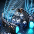 JKUOO Portable Neck Fan,Hands Free Bladeless Fan with LED 4 Cooling Plate,Personal Fan 4000mAh Battery USB Rechargeable