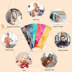 6pcs Unisex Simple Basic Solid Color Leopard Print Face Wash Cycling Running Sports Yoga Leisure Sweat-Absorbing Headband