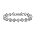 RAKOL Colorful Clover Zircon Bracelet Fashion Charm Gorgeous Charm Exquisite Cute Sweet Shining Crystal Jewelry Gift