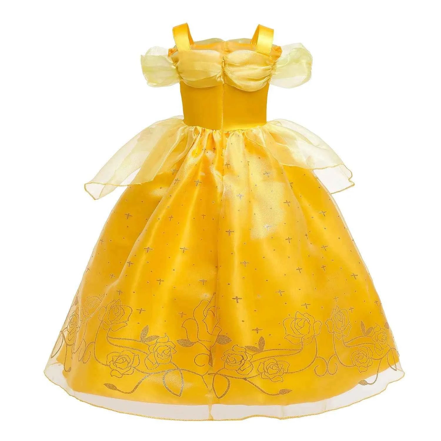 Girls Belle Deluxe Princess Costume – Beauty and Beast Cosplay Dress