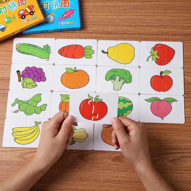 Toddler Matching Card Game 32PCS – Educational Puzzle Toy