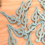 Y2k Style Music Symbol Hair Accessories Vintage Sweet Cute Hair Clip Cyan Fresh Hairpin New Sensea Of Niche Fashion And Art 2025