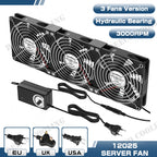 120mm 3000RPM Fan Cooling With Controller 12cm 12V 220V Btc Machine Chassis Workstation Cabinet Radiator Server Fan