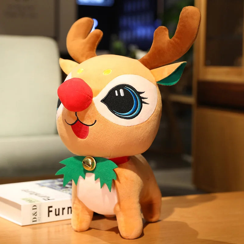 20CM Cute Christmas Series Doll Santa Claus Elk Plush Toy Stuffed Soft Snowman Deer Toys for Kids Girls Xmas Gift Decor Props
