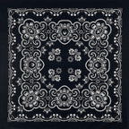 70CM Oversized Hip Hop Amoeba Cashew Cotton Square Bandana Scarf Headband Black Paisley Gifts For Men/Boys/Girls