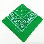 1-4Pcs Fashion Hip Hop Cotton Bandana Square Scarf 54cm*54cm Black Red Paisley Headband Printed For Women/Men/Boys/Girls