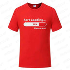 Huge Fart Loading Men's T-shirt Humor Tee Joke Gag Tshirt for Dad Gifts Guys Male Clothes Short Sleeve Tees Funny Graphic Tops