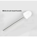 1/2pcs Japanese Minimalist Toilet Brush with Stainless Steel Handle Premium Brush Head for Bathroom Cleaning