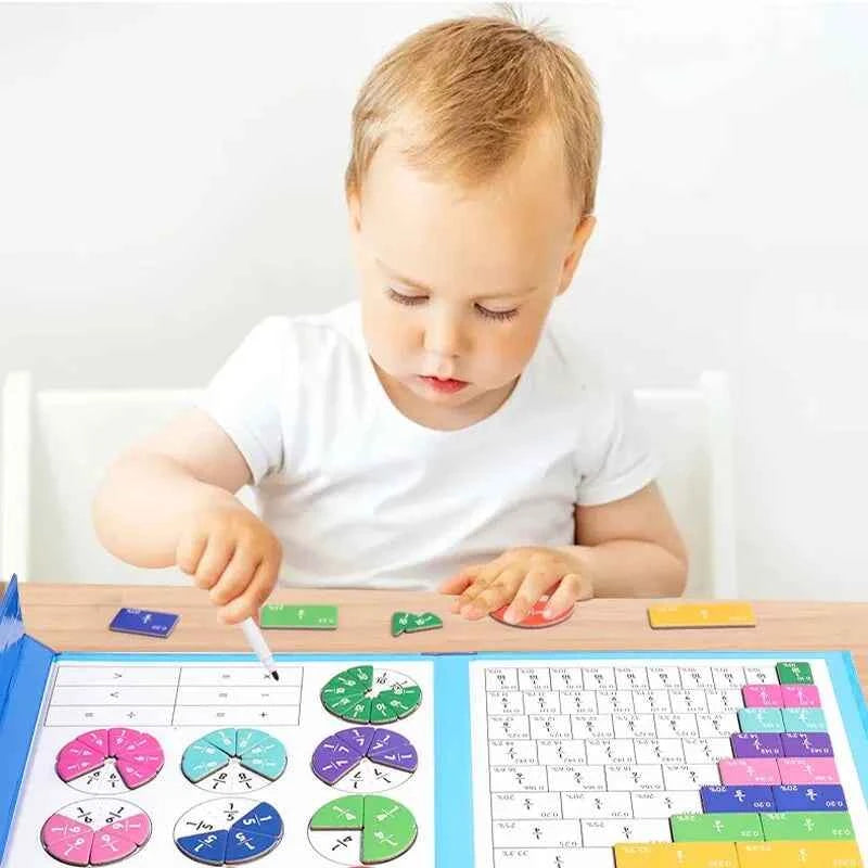 Magnetic Fraction Puzzle Montessori Math Learning Toy for Kids