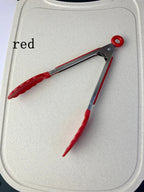 Anti-Slip Stainless Steel Cooking and Serving Tongs for Kitchen