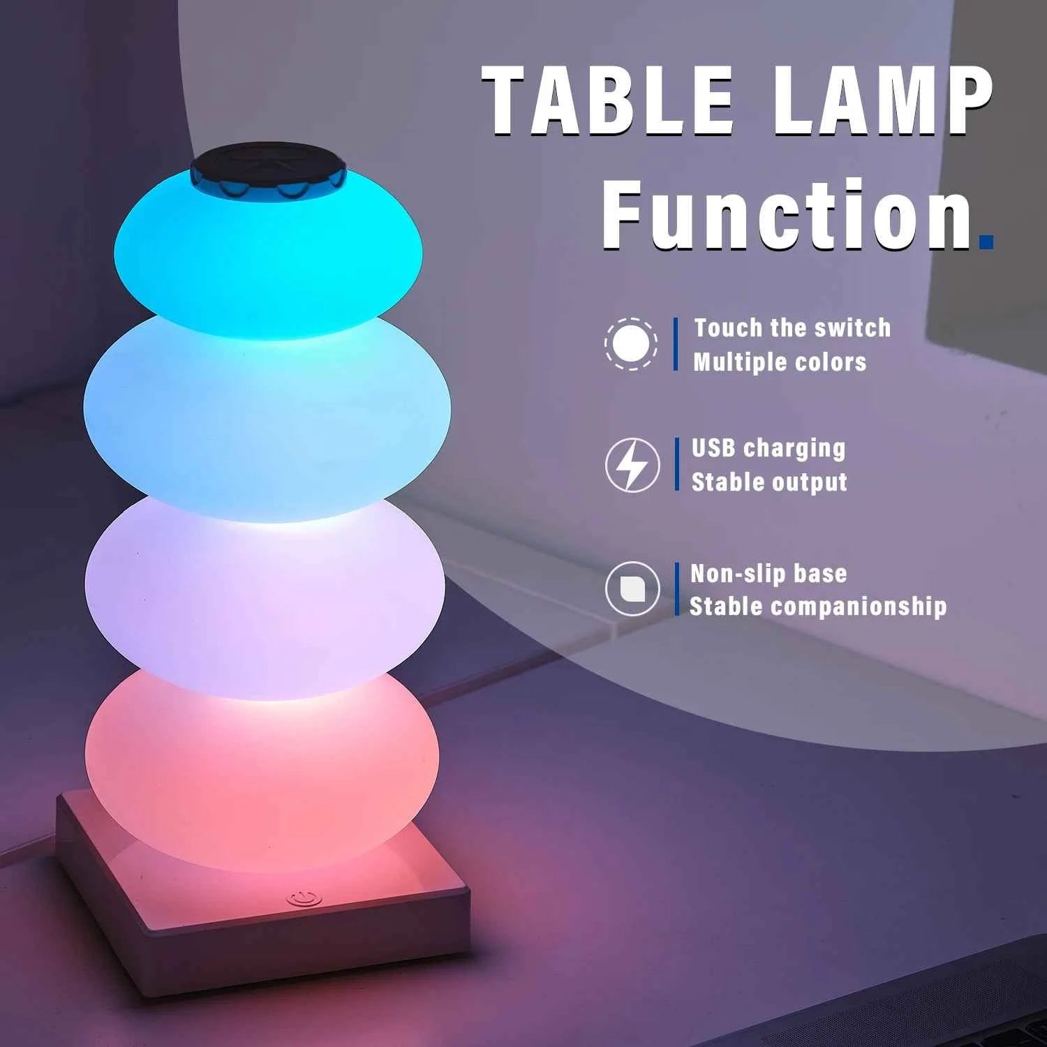 Creative DIY Table Lamp RGB 16 Color Options for Living Room Bar Decor LED light touch switch Multi step light