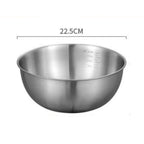1-3 Stainless Steel Bowl Set with Scale for Cooking Baking Food Storage Large Capacity Mixing Bowls for Home Kitchen Essentials