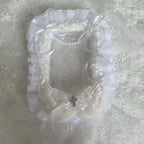Lace bar ji matt decorative card cover bow ribbon pearl photo small card storage display handmade DIY handmade decorative auxili