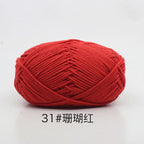 40-50g/Set 4ply Milk Cotton(80%) Knitting Yarn Needlework Dyed Lanas For Crochet Craft Sweater Hat Dolls At Low Price