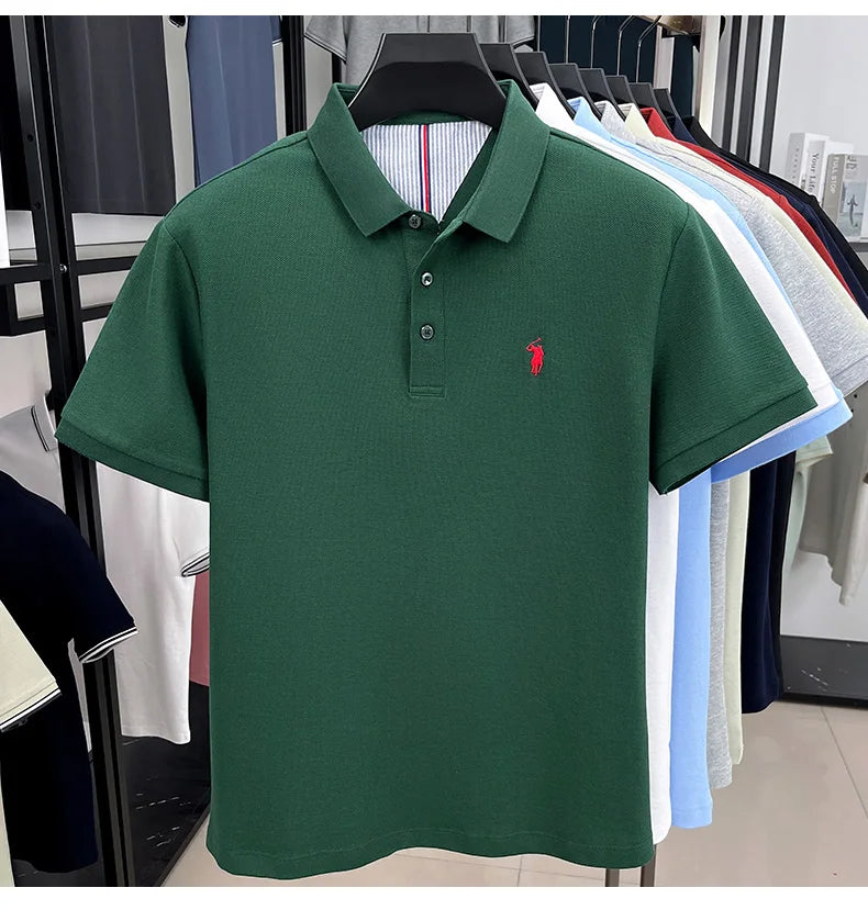 Men's 100% Cotton Polo Shirt – Short Sleeve Casual Golf & Business Shirt