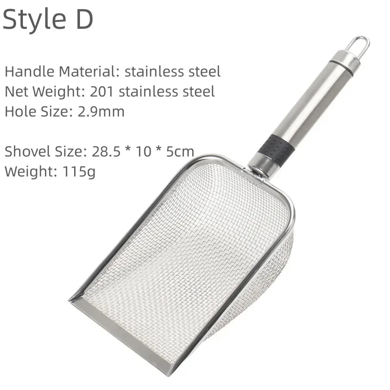 Stainless Steel Cat Litter Scoop with Long Handle