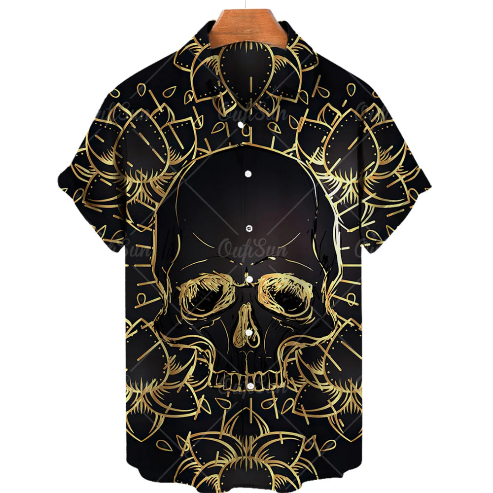 Men's Designer Hawaii Shirts Short Sleeve Collar Top Fashion Streetwear 3d Printed XS-5XL Hiphop Casual Vintage Clothing