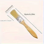 10 pig mane brushes, suitable for art, handicrafts, plastering, painting, glue application, wooden handles