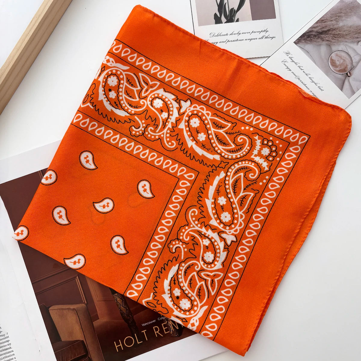 Unisex Men Women Bandana Hairband Cowboy Mens Biker Sports Headwear Wrist Hairwrap Paisley Head Wrap Square Scarf