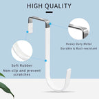 Door Hangers Hooks with Rubber Organizer Hooks for Living Room, Bathroom, Bedroom, Kitchen Hanging Clothes, Towels, Hats, Coats
