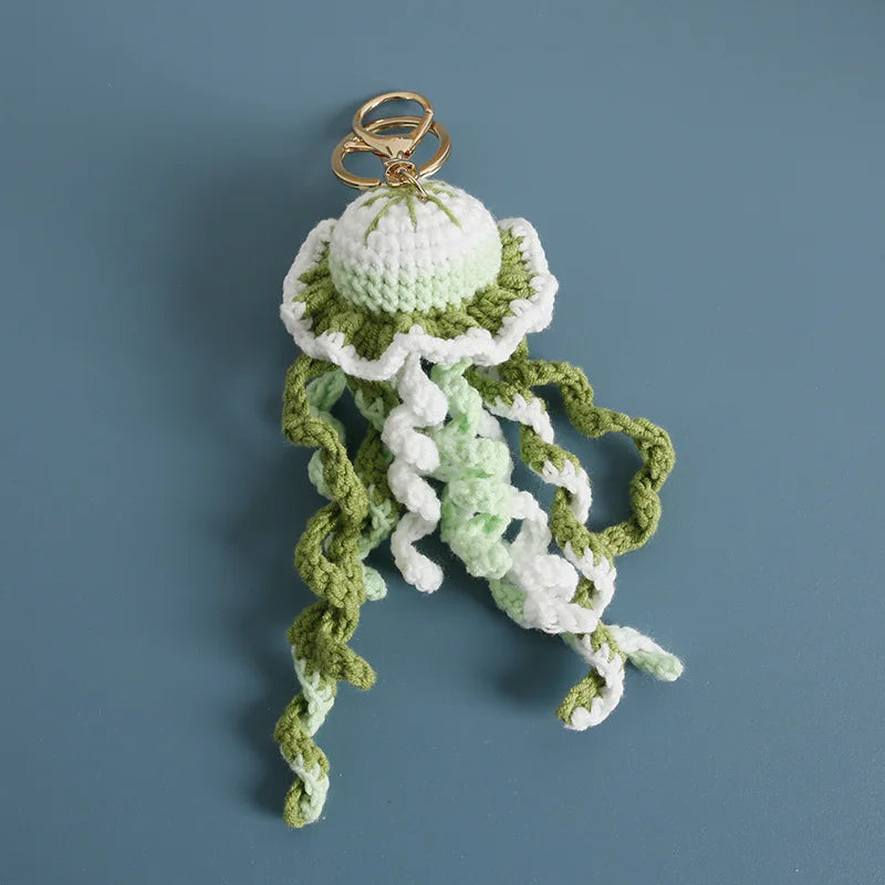 Funny Shrimp Crochet Keychain Cute Ocean Bag Charm