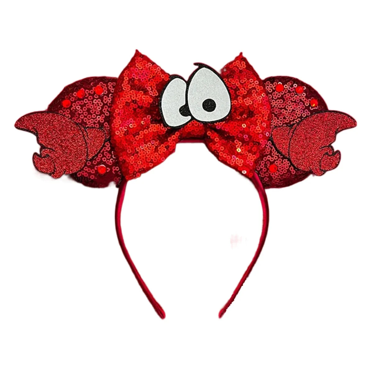 Mouse Ears Headband Cartoon Sequin Bows Headband Birthday Party Christmas Halloween Princess Cosplay Costume For Women Adult