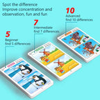 Find the Difference, Fun Concentration Training Game Pictures, Educational Items, Find Different Places, Reusable Erasable Pictures