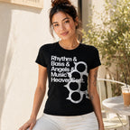 Women Black Graphic T Shirt Letter Print Crew Neck Short Sleeve Slim Fit Y2K Streetwear Summer 2026 Hot New Casual Tee Blouse