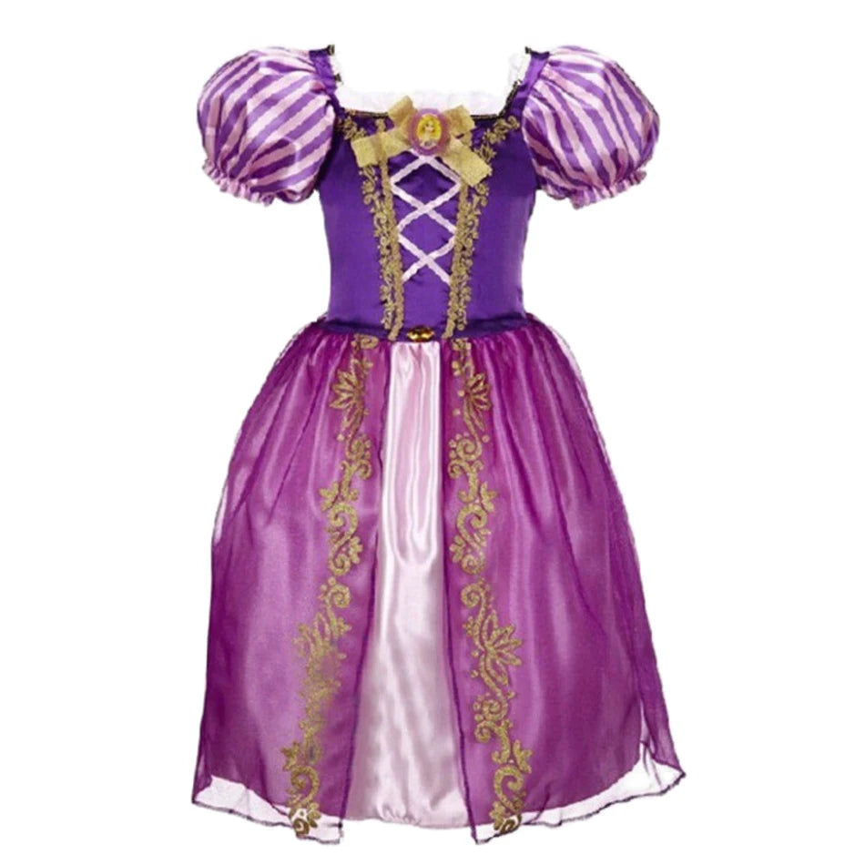 Girls Princess Dress Kid Cinderella Snow White Aurora Rapunzel Cinderella Halloween Costume Children Birthday Party Dress